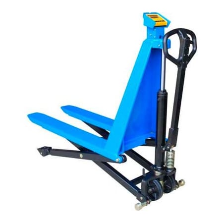 Gec Manual High Lift Skid Jack Truck with Scale 3000 Lb. Cap. HB1568MS